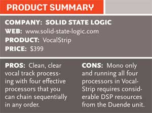 Solid-State-Logic Duende VocalStrip Processor