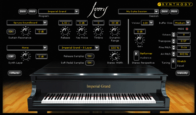 Synthogy Ivory Virtual Grand Piano Screen Shot